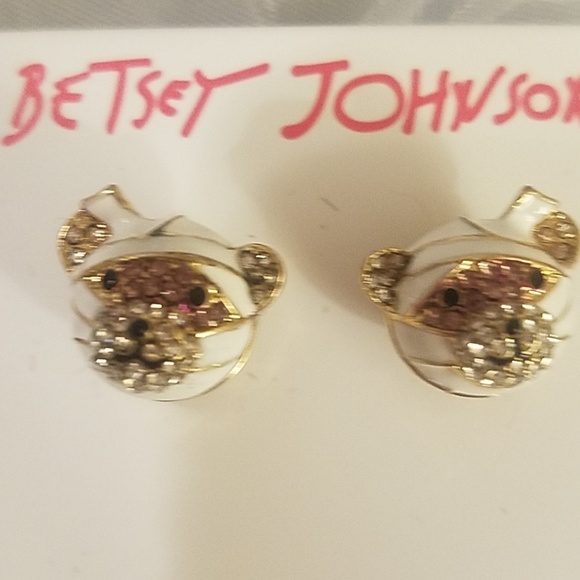 Betsey johnson mummy bear earrings NWT - Picture 2 of 2